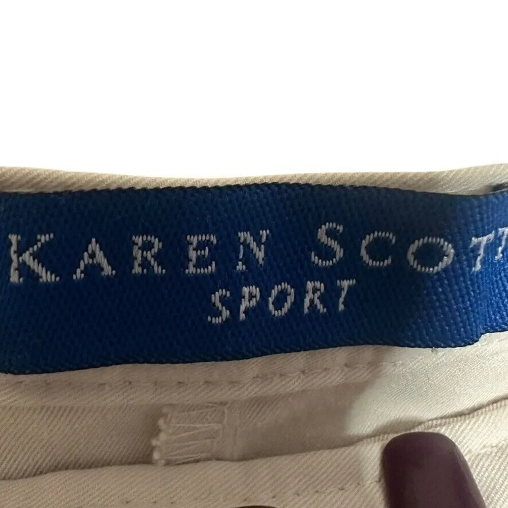 Karen Scott Sport Women's 16 Beige Skort Tennis Pickleball‎ Golf Pockets